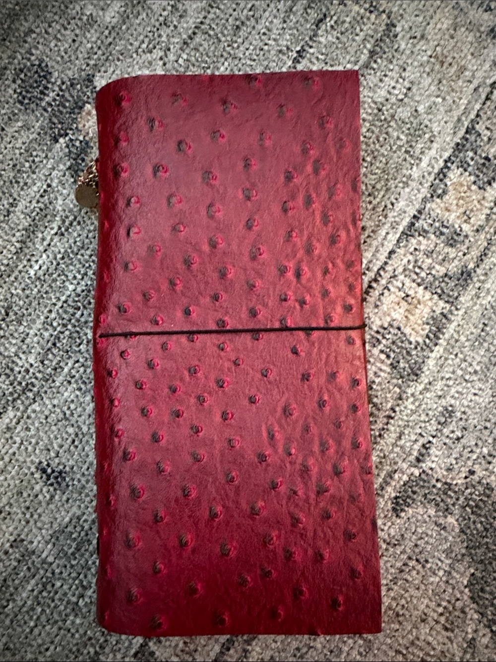 Faux Ostrich-Style Traveler's Notebook